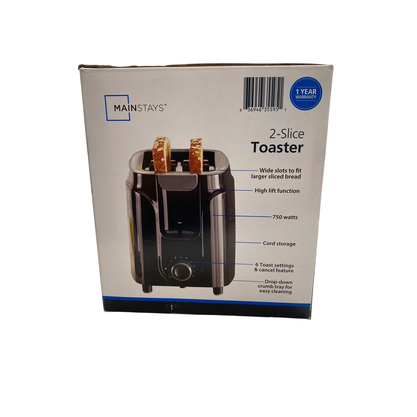 Mainstays 2-Slice Toaster