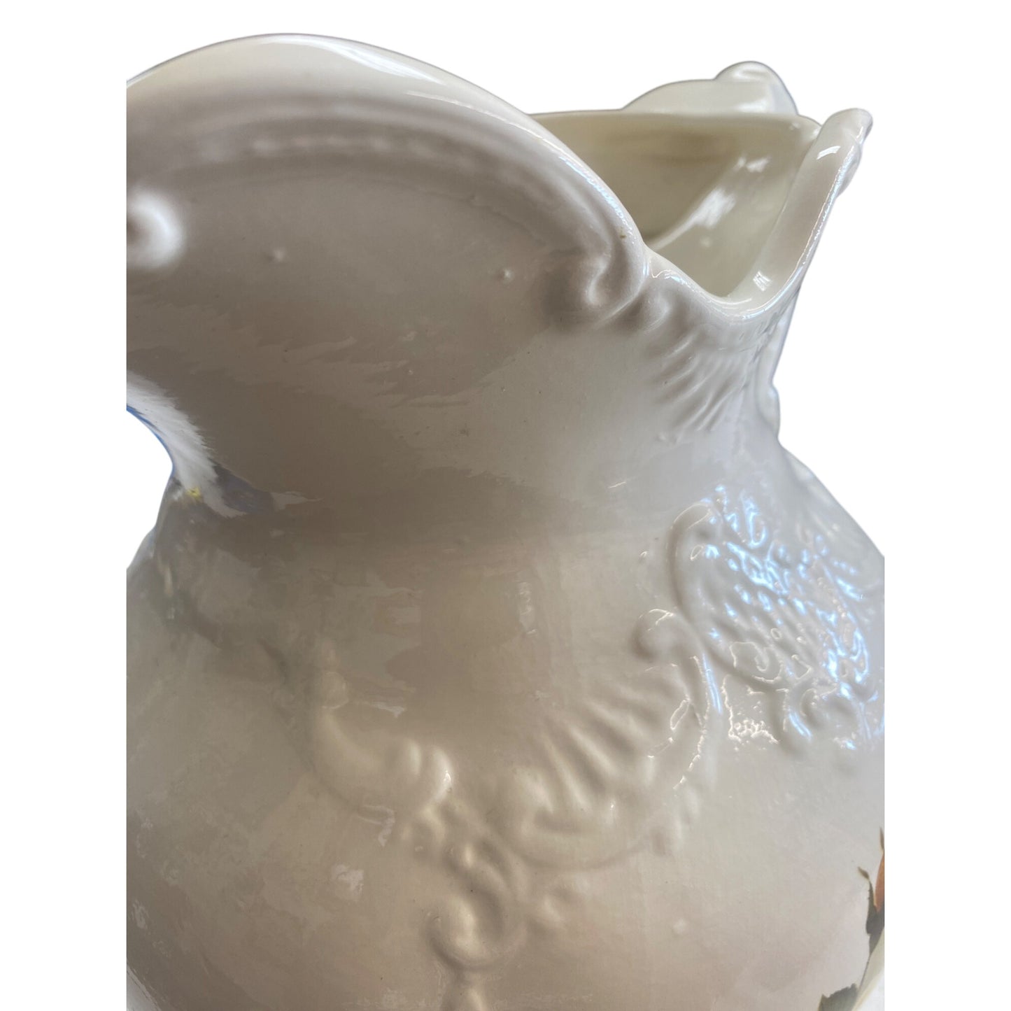 Vintage Pitcher Yellow Rose