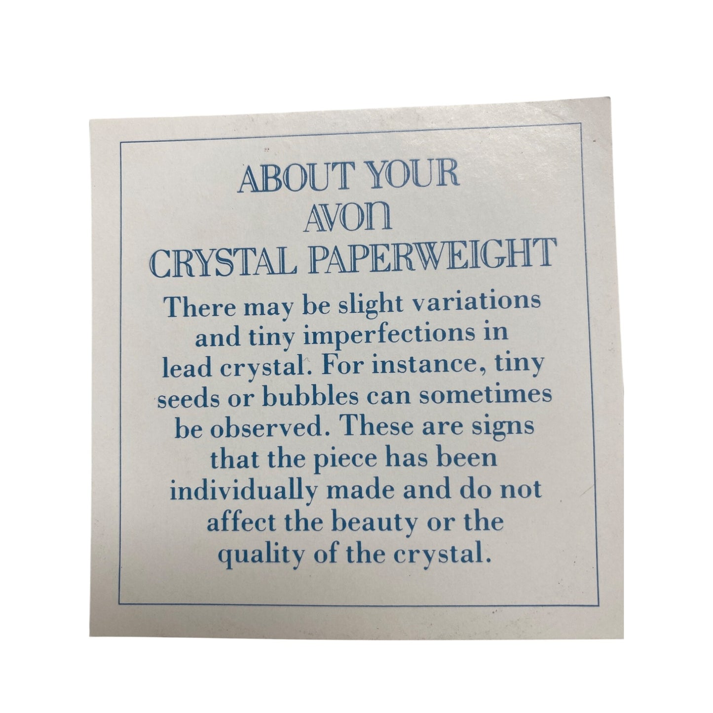 Avon Crystal Snowflake Paperweight Clear Lead Crystal Genuine 24% Bleikristall Round Design Elegant Gift Box Included