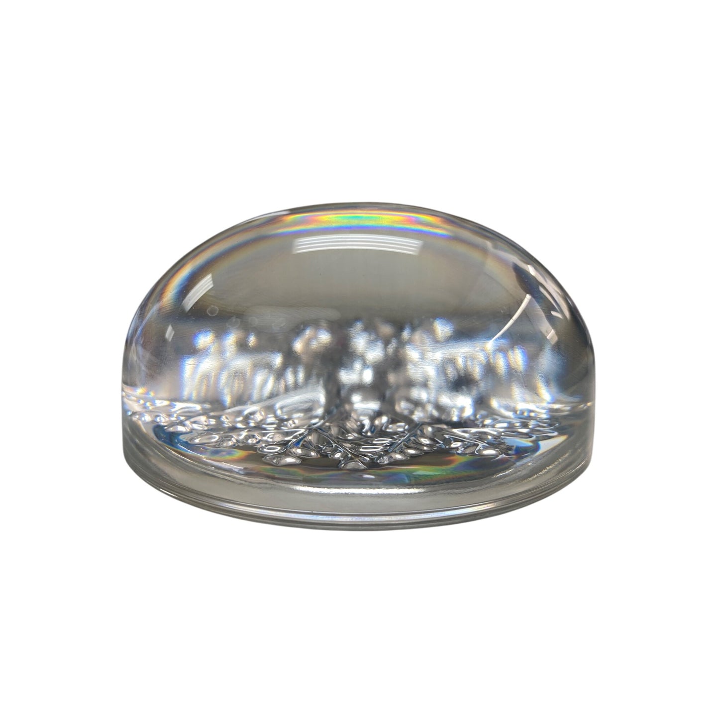 Avon Crystal Snowflake Paperweight Clear Lead Crystal Genuine 24% Bleikristall Round Design Elegant Gift Box Included