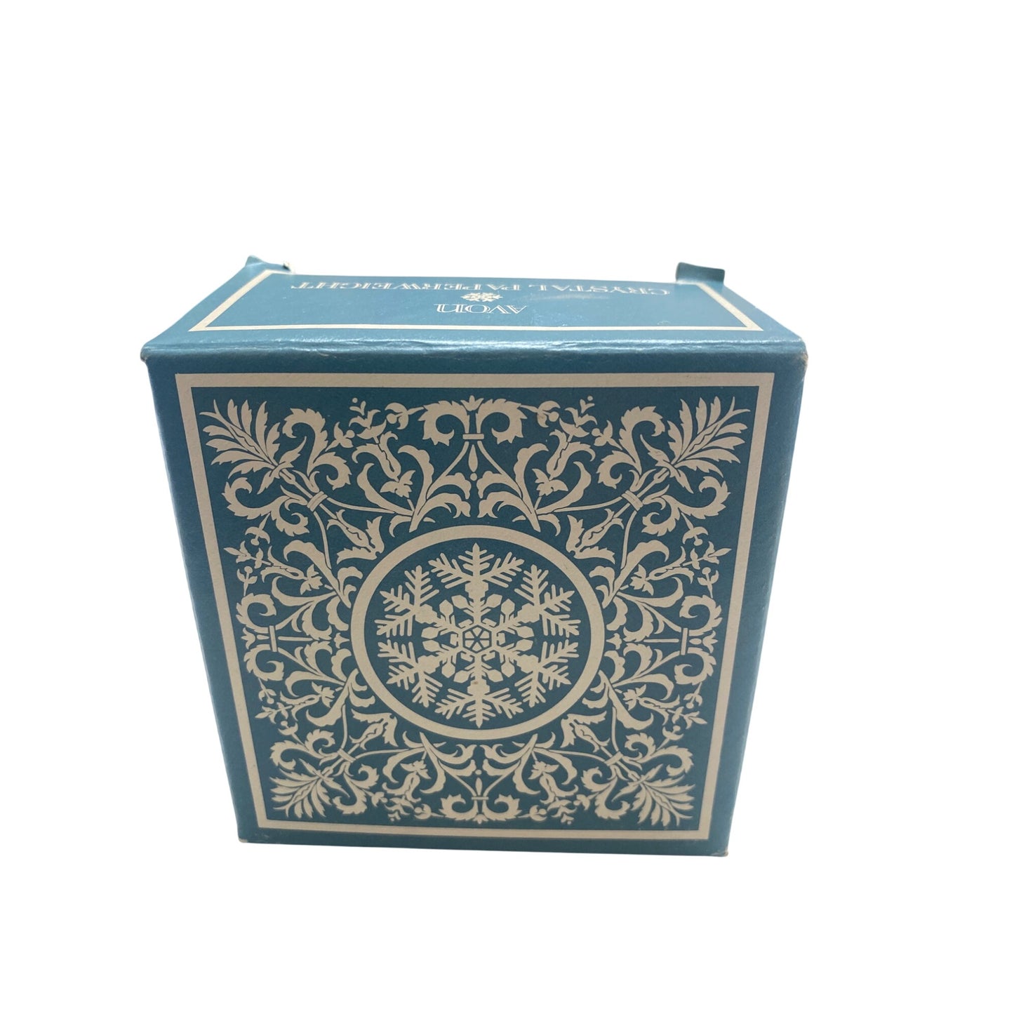 Avon Crystal Snowflake Paperweight Clear Lead Crystal Genuine 24% Bleikristall Round Design Elegant Gift Box Included