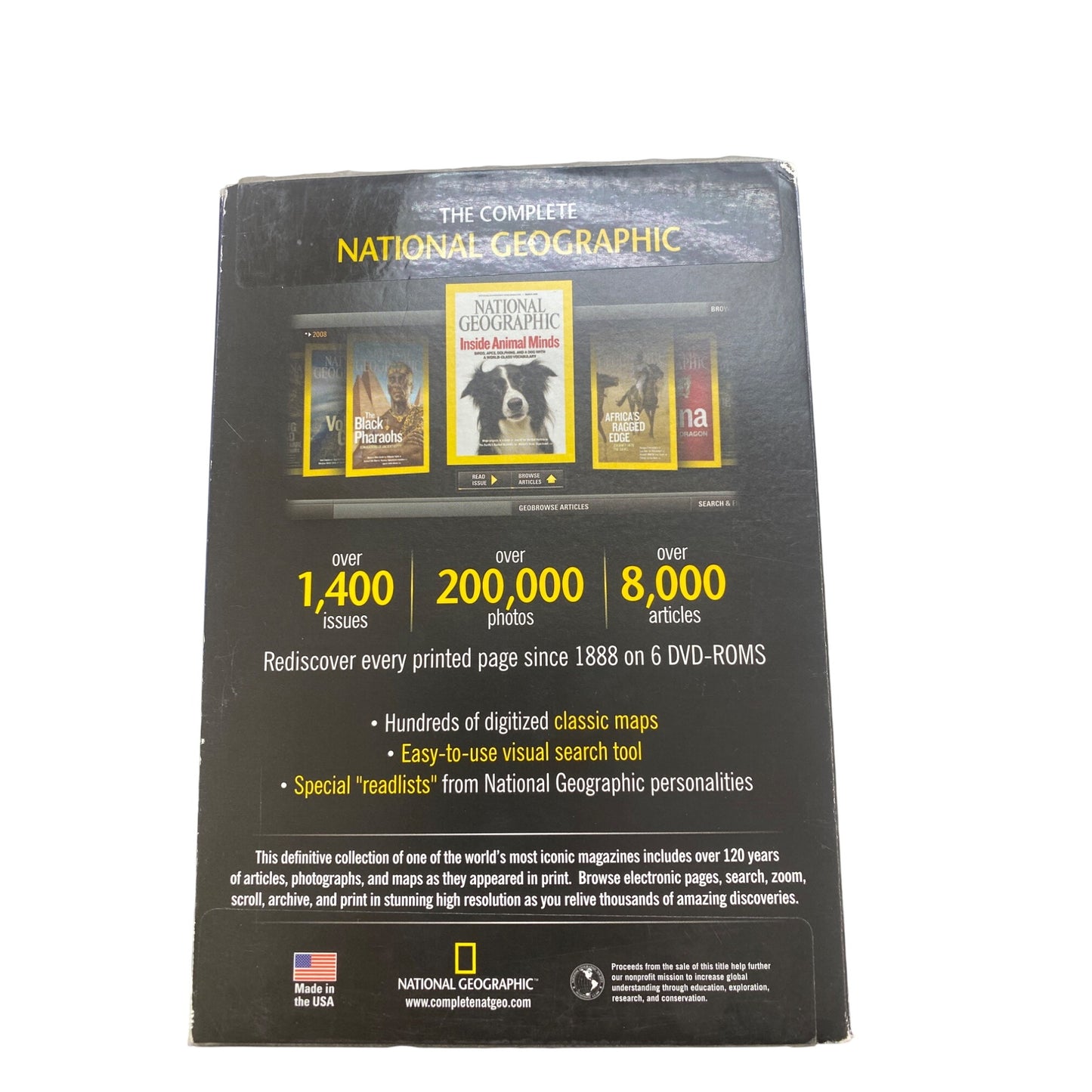 The Complete National Geographic Every Issue Since 1888 On 6 DVD-ROMs & High Adventure Book