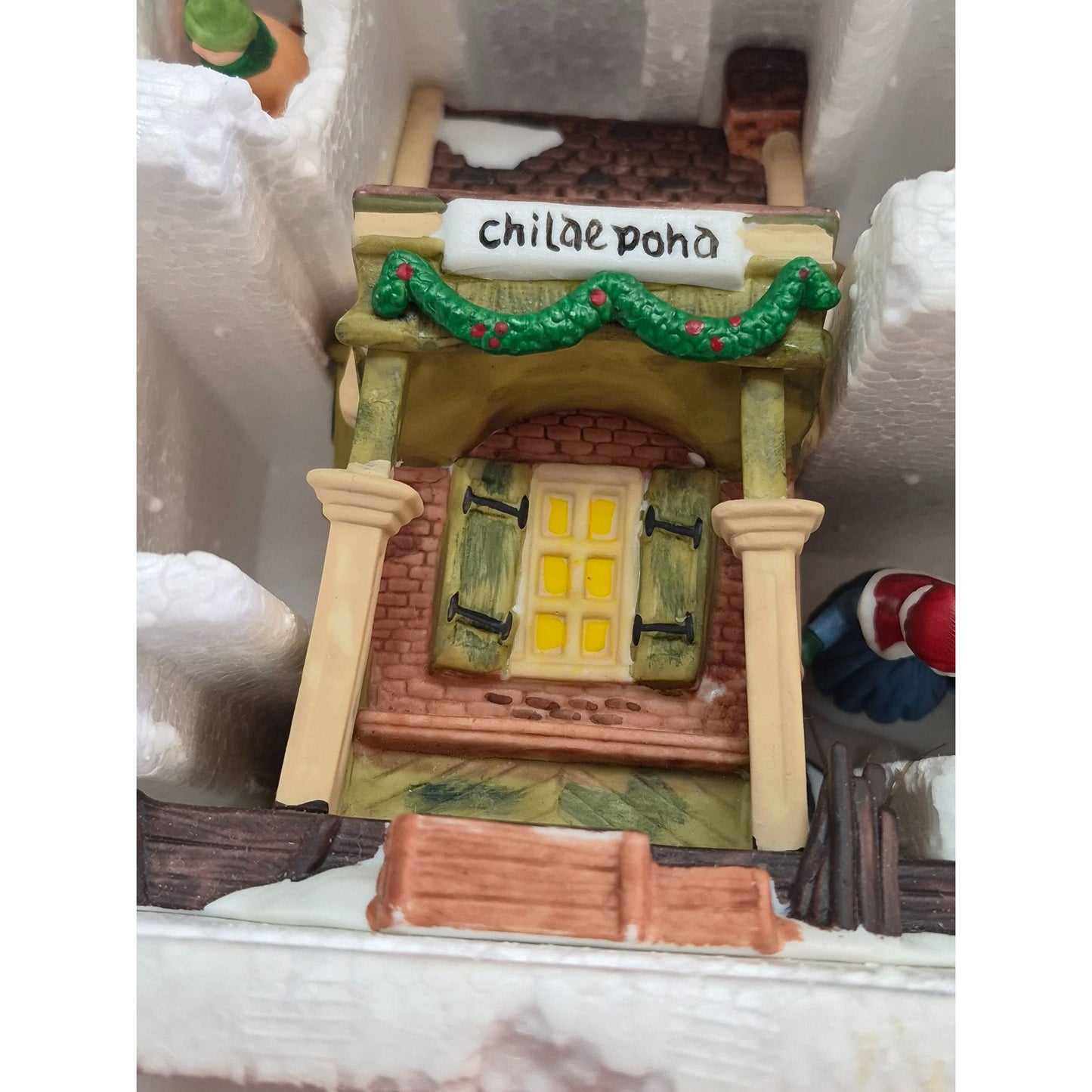 The Heritage Village Collection "Childe Pond And Skaters" Handpainted Porcelain Set Of 4 By Department 56