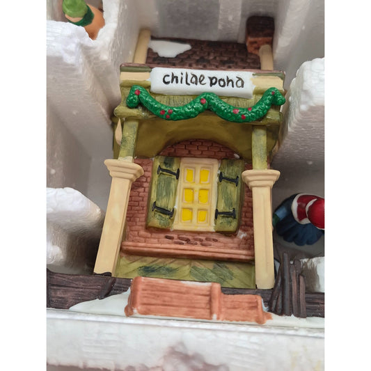 The Heritage Village Collection "Childe Pond And Skaters" Handpainted Porcelain Set Of 4 By Department 56