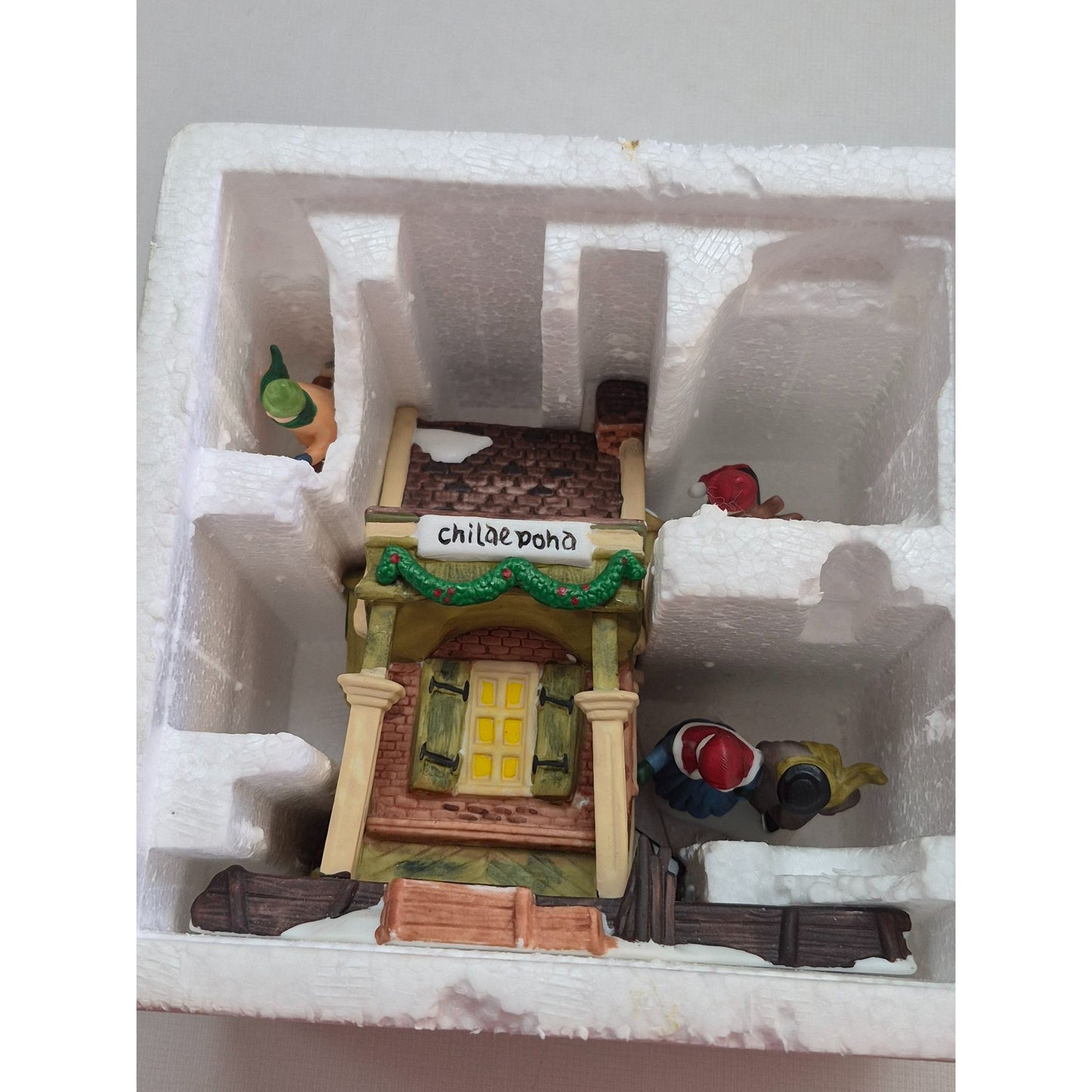 The Heritage Village Collection "Childe Pond And Skaters" Handpainted Porcelain Set Of 4 By Department 56