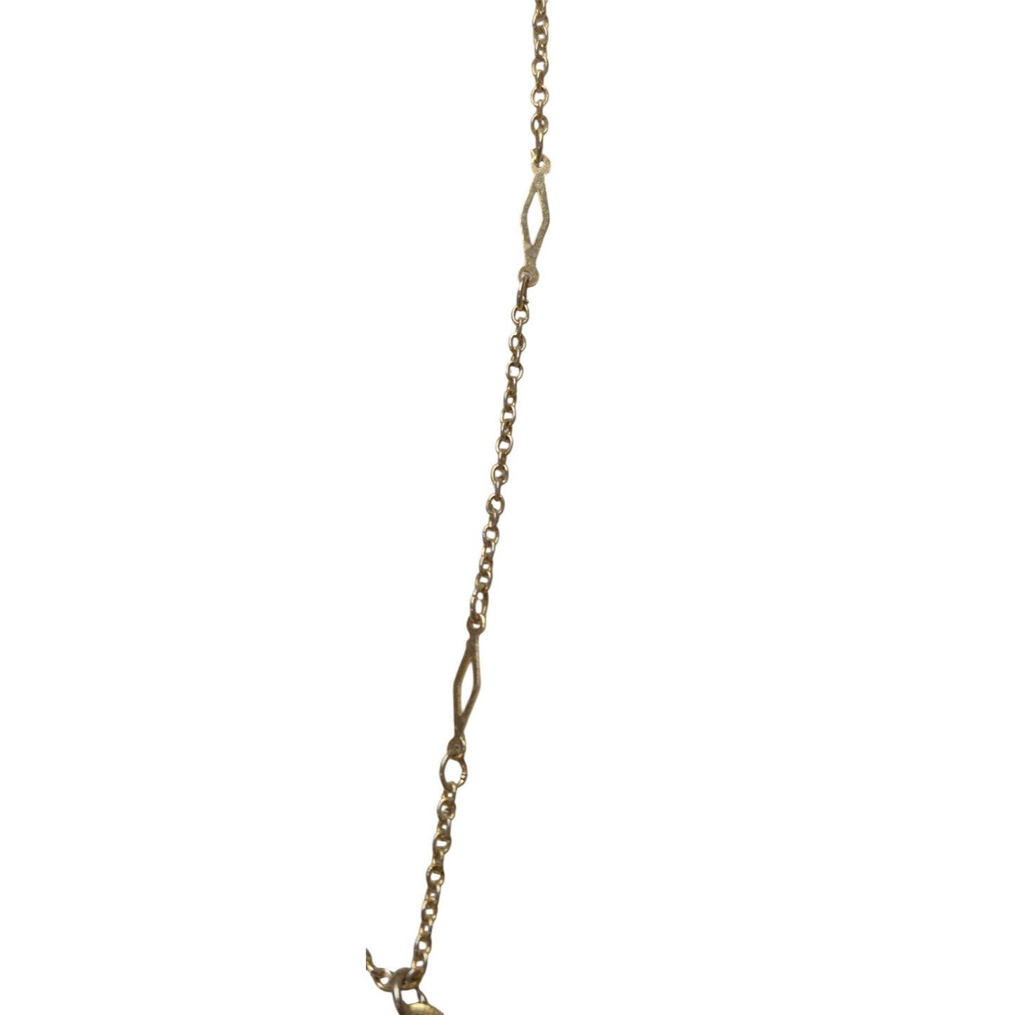 Vintage Gold Tone Starburst Pendant Necklace w Carnelian‑Tone Cabochon Center