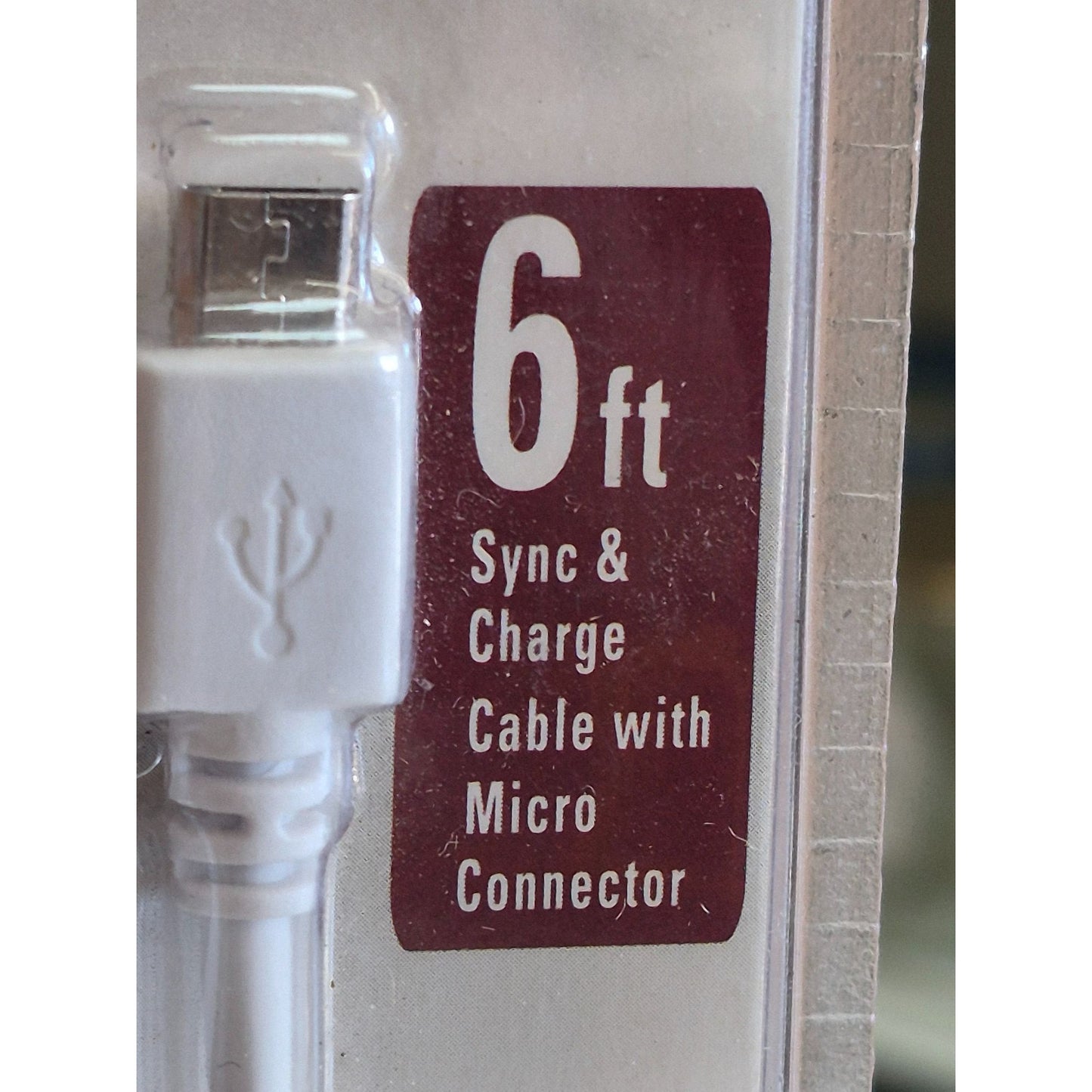 Wireless Gear 6 Ft Micro USB Sync & Charge Cable