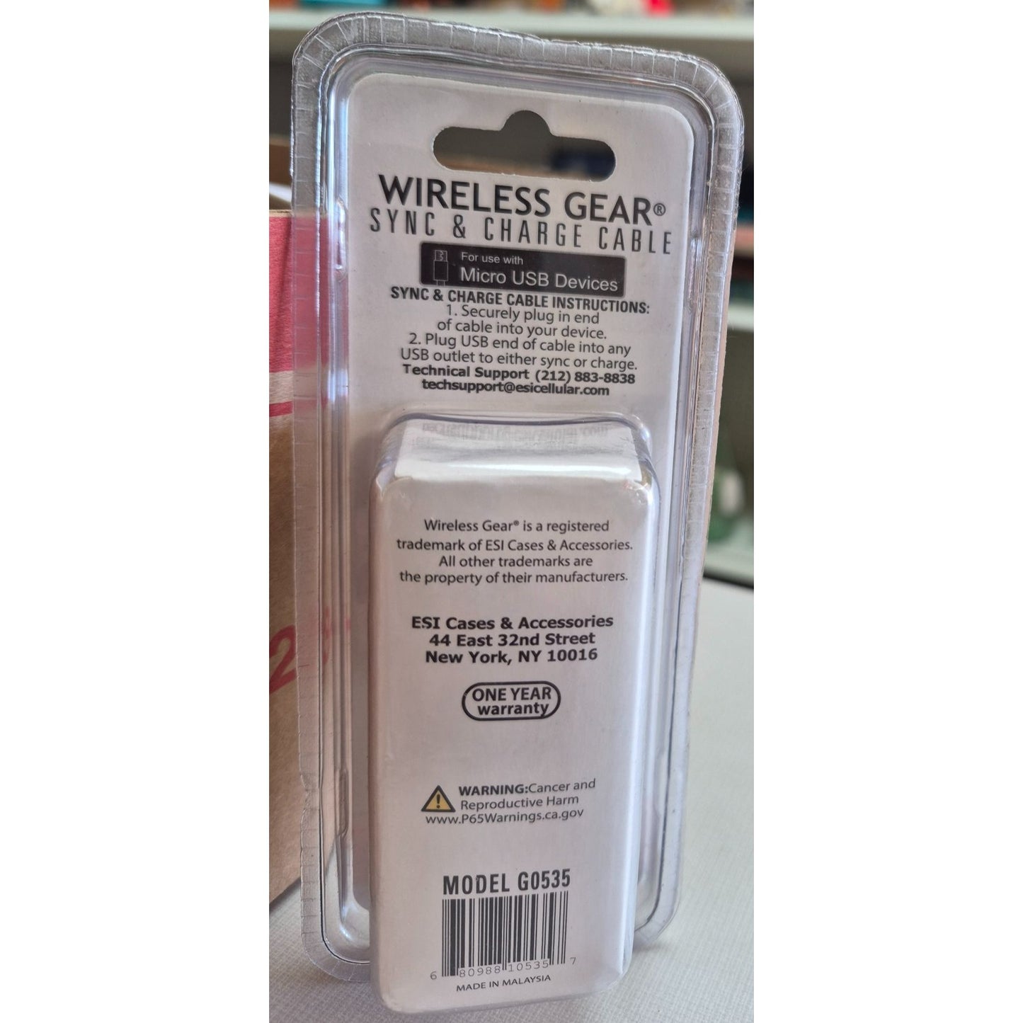 Wireless Gear 6 Ft Micro USB Sync & Charge Cable