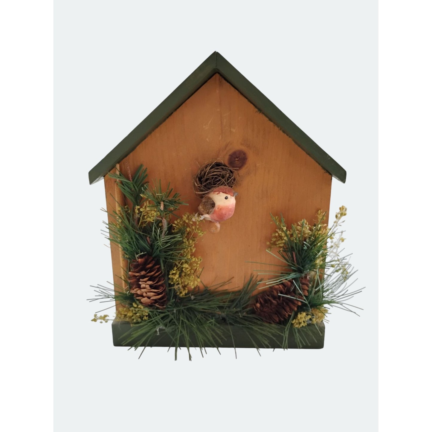 Rustic Wooden Birdhouse Napkin Holder