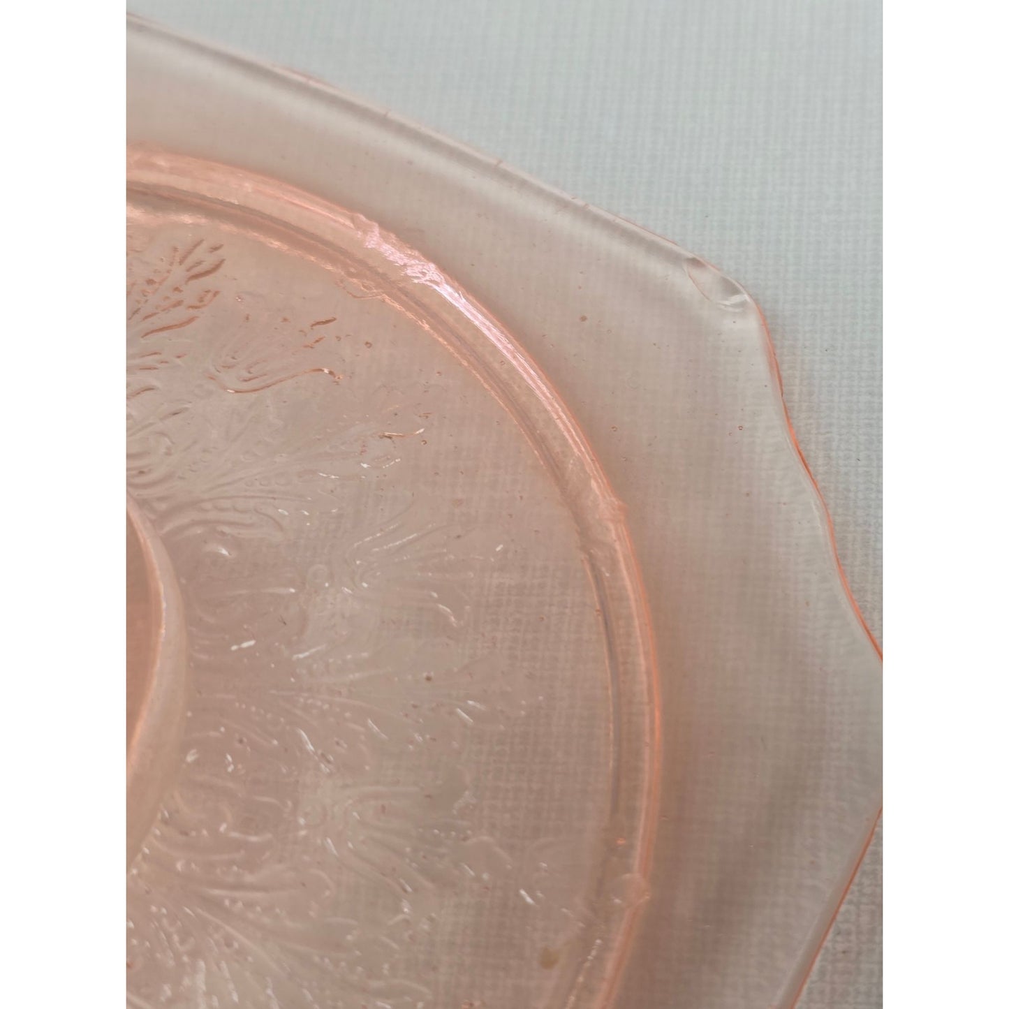 Vintage Pink Depression Glass Biscuit Jar