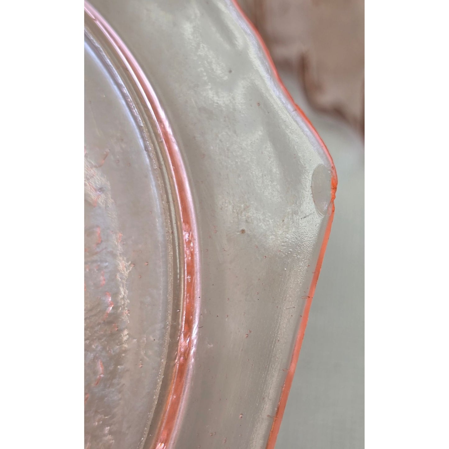 Vintage Pink Depression Glass Biscuit Jar