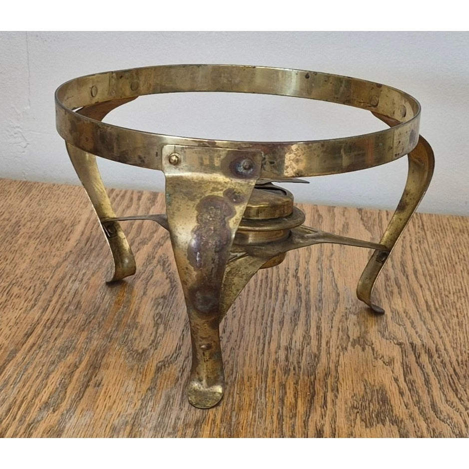 Brass Food Warmer Chafing Dish Stand