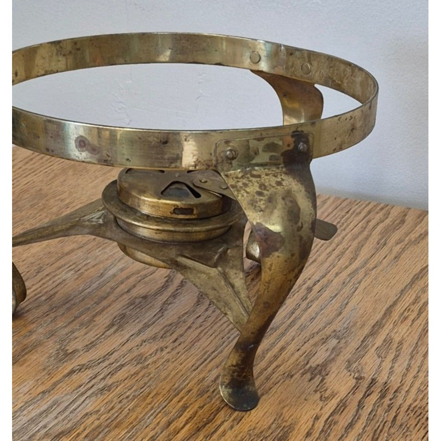 Brass Food Warmer Chafing Dish Stand