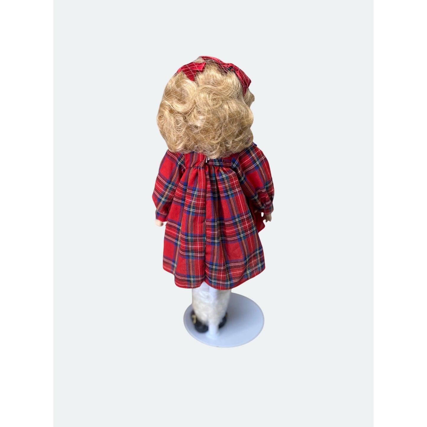 Avon Collectible Doll "First Day Of School" Red Plaid Dress