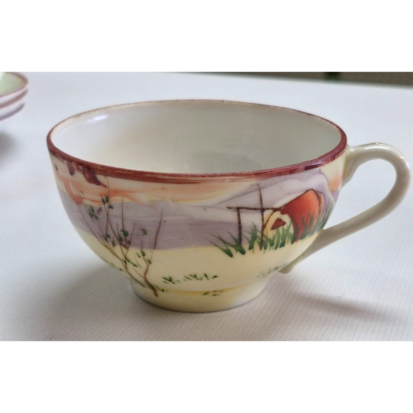 Antique Nippon Hand Painted Tea Cup & Saucer Set 2
