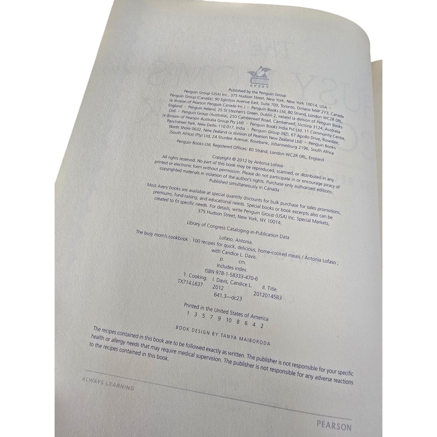 The Busy Moms Cookbook