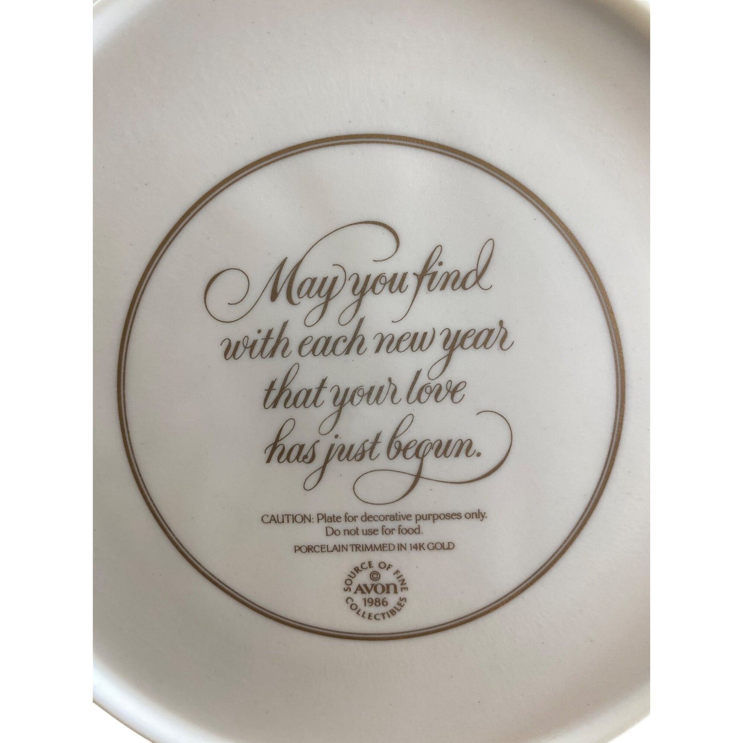 Avon 1986 Porcelain Plate