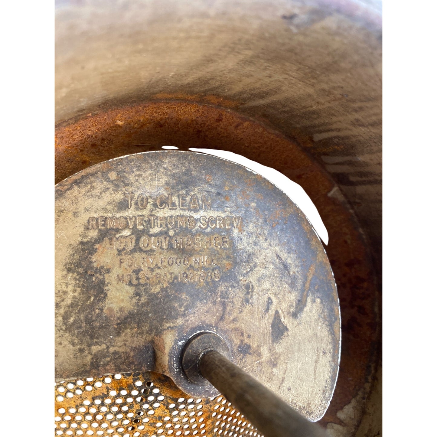 Vintage Foley Food Mill With Red Wooden Handle