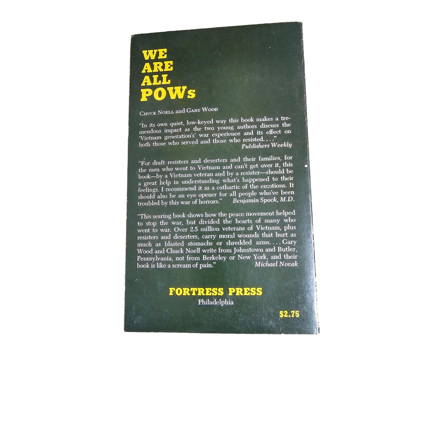 "We Are All POWs" Book By Chuck Noell & Gary Wood 1975 Fortress Press Paperback