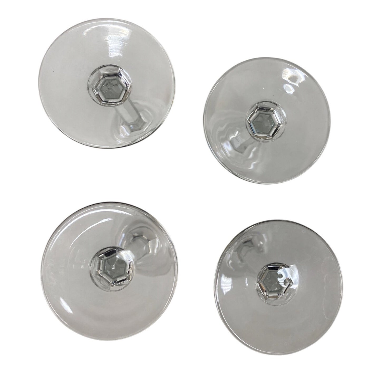 Set Of 4 Clear Glass Champagne Flutes