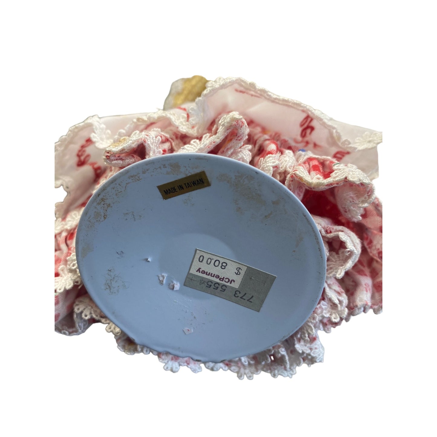 Vintage Campbells Soup Doll With Straw Hat & Gingham Dress Collectible 11" Made In Taiwan