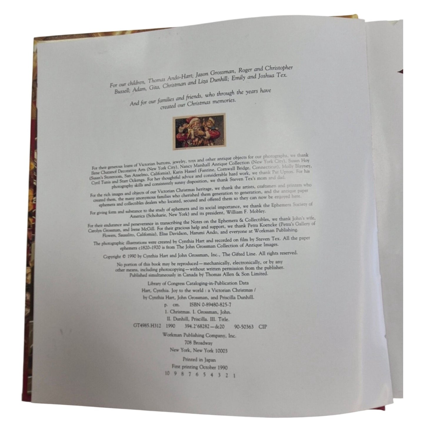 A Victorian Christmas Joy to the World Hardcover 1990 Vintage Holiday Book Art