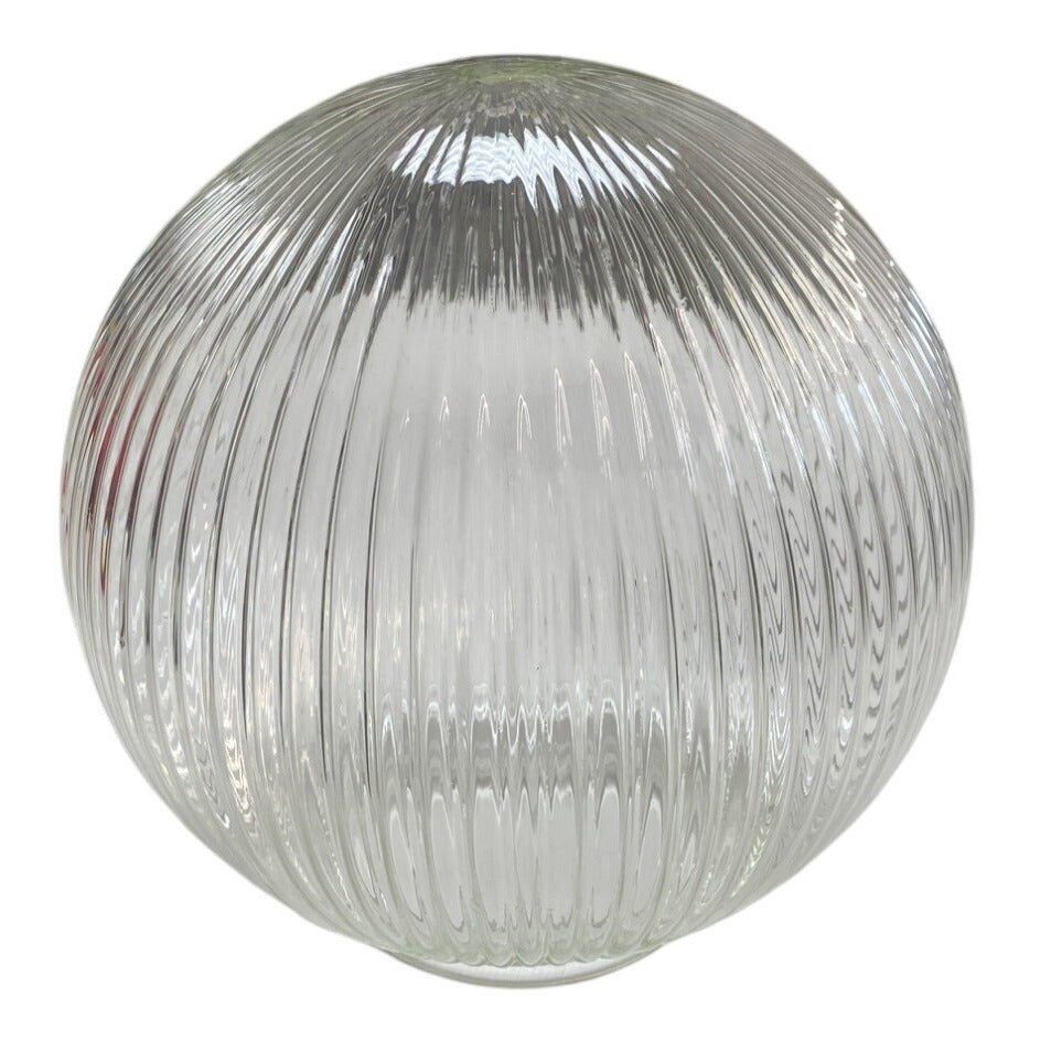 Clear Ribbed Glass Globe Lamp Shade Replacement