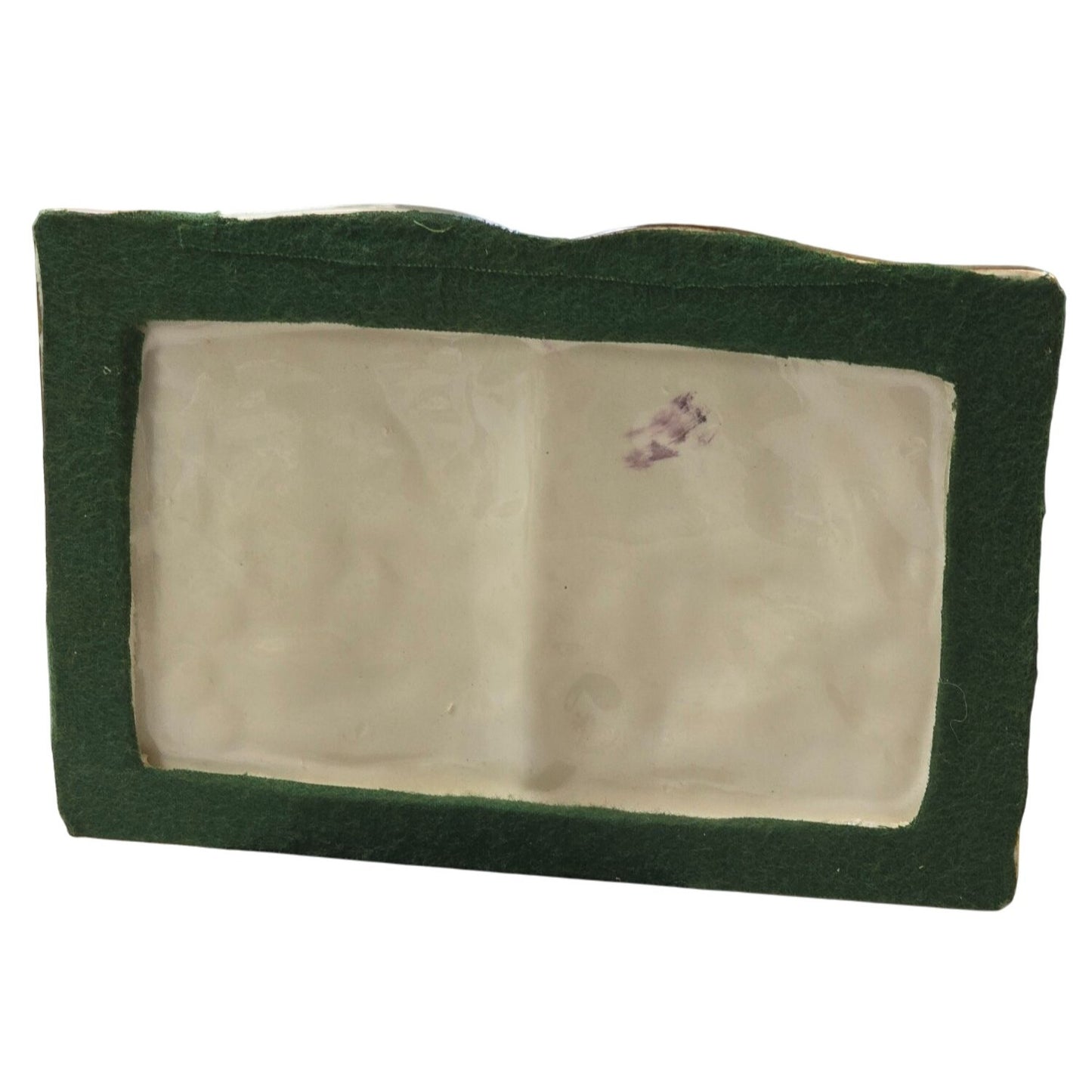 Vintage Ceramic Bible Jesus Plaque Mathew Gold Trim