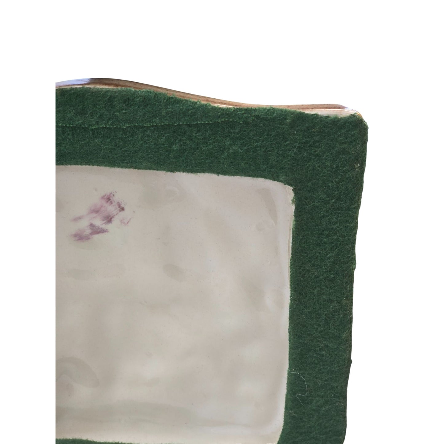 Vintage Ceramic Bible Jesus Plaque Mathew Gold Trim