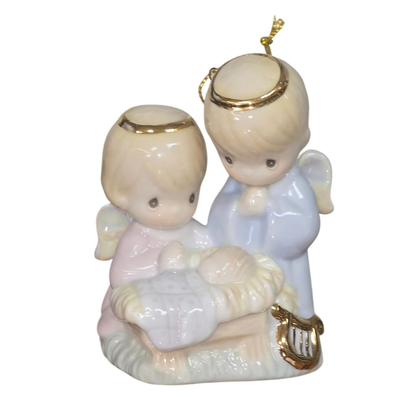 Enesco Precious Moments Holy Family Nativity Ornament Angels Baby Jesus