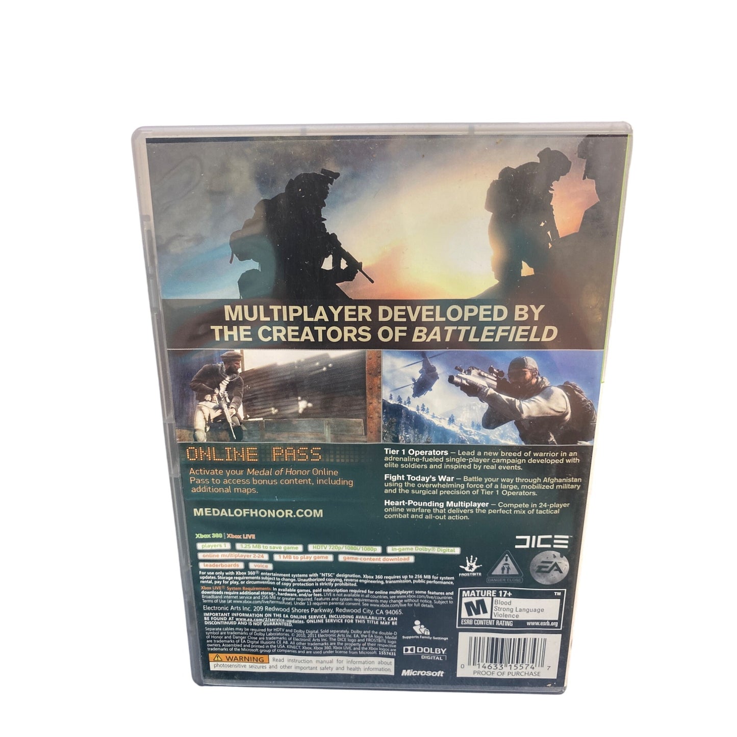 Medal Of Honor Xbox 360 Platinum Hits Edition