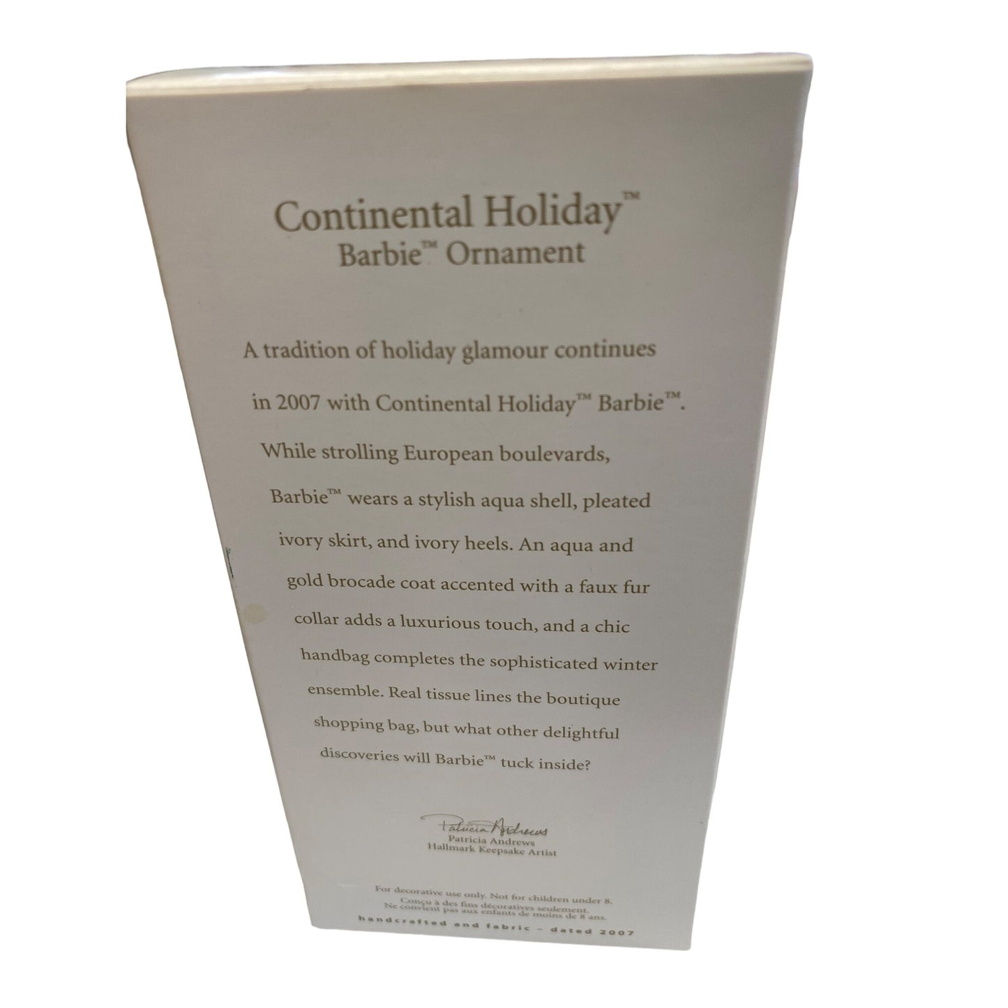 Hallmark Keepsake Continental Holiday Barbie Ornament 2007