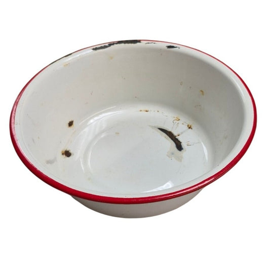 Vintage White Enamelware 8" x 3"