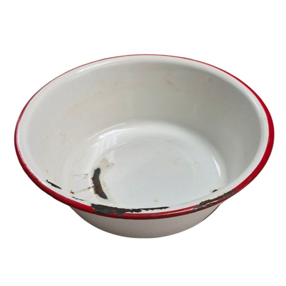 Vintage White Enamelware 8" x 3"