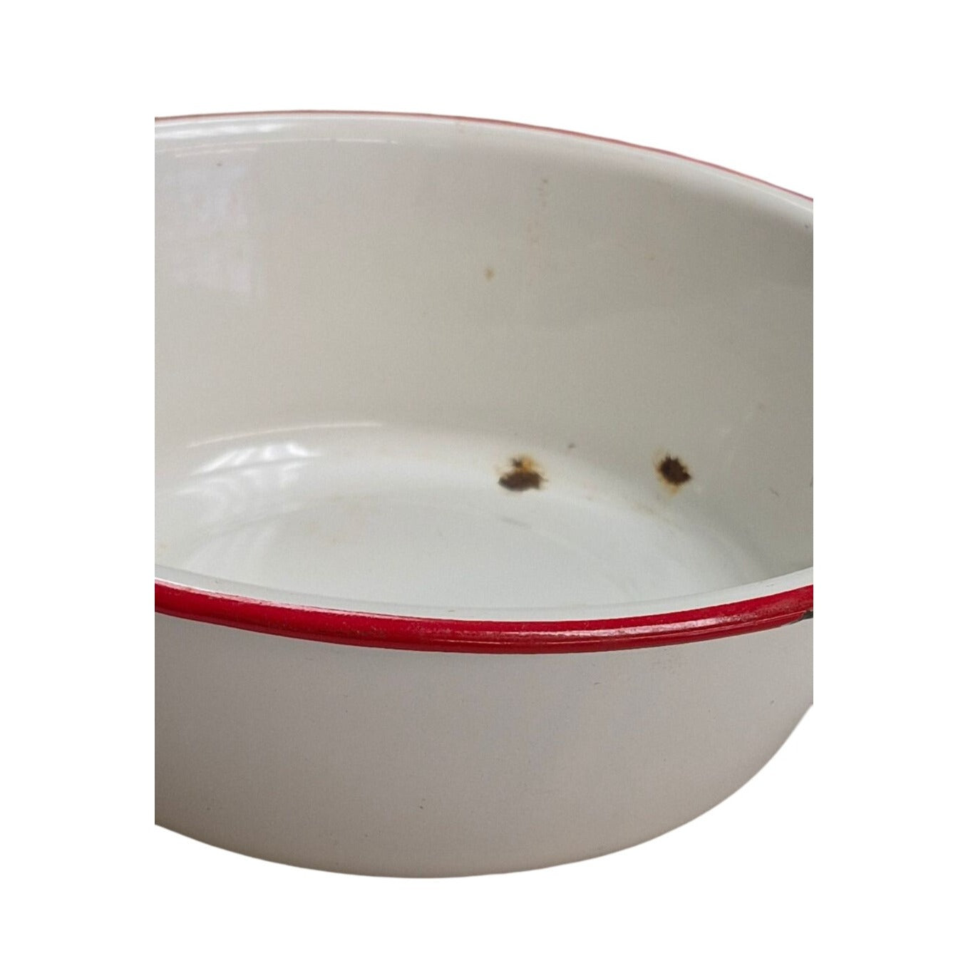 Vintage White Enamelware 8" x 3"