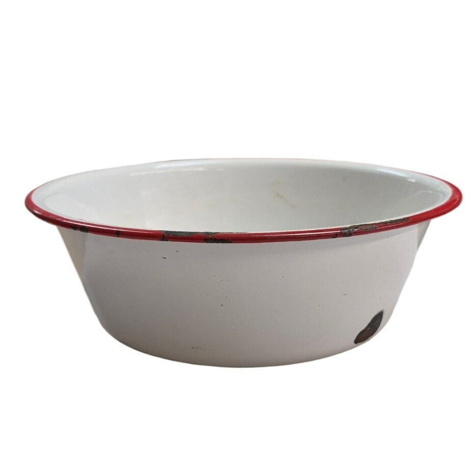 Vintage White Enamelware 8" x 3"