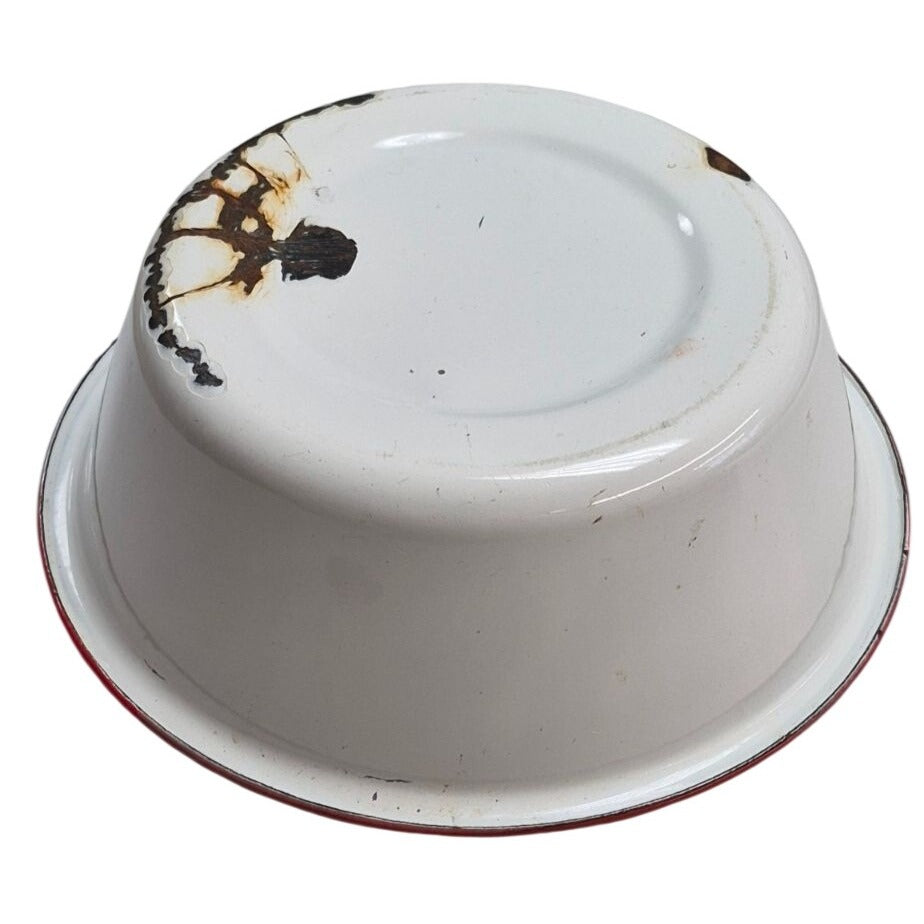 Vintage White Enamelware 8" x 3"
