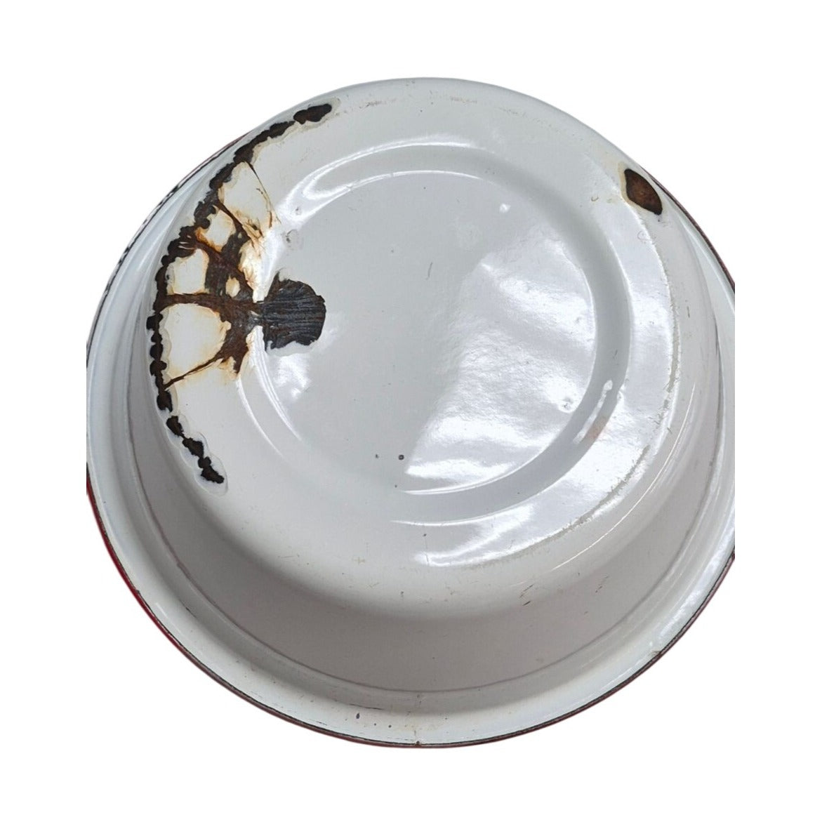 Vintage White Enamelware 8" x 3"