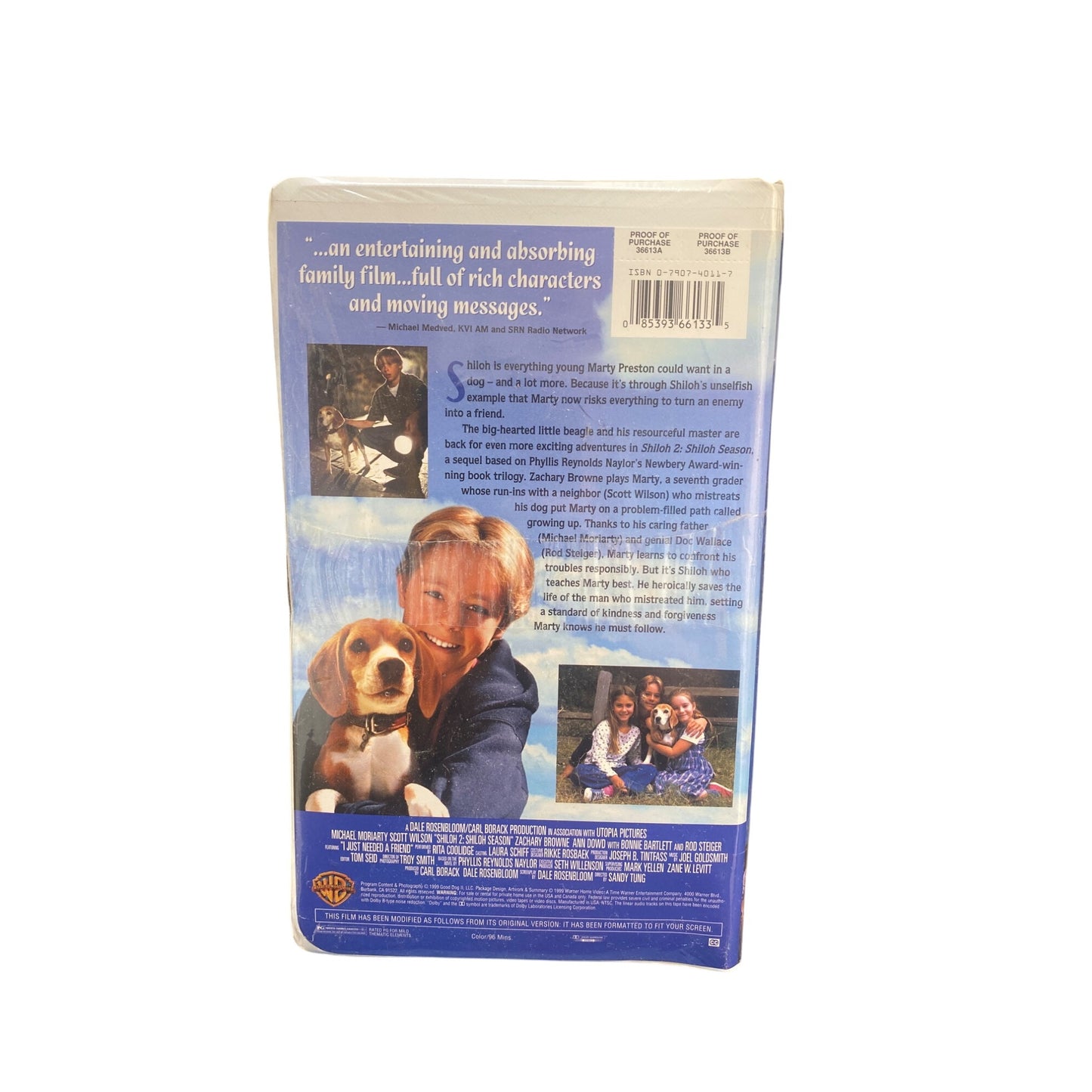 Shiloh 2 Shiloh Season VHS Warner Bros Family Entertainment New & Sealed Collectible Film