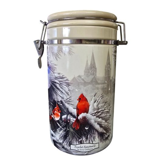 Scarlet Sanctuary Cardinal Ceramic Canister