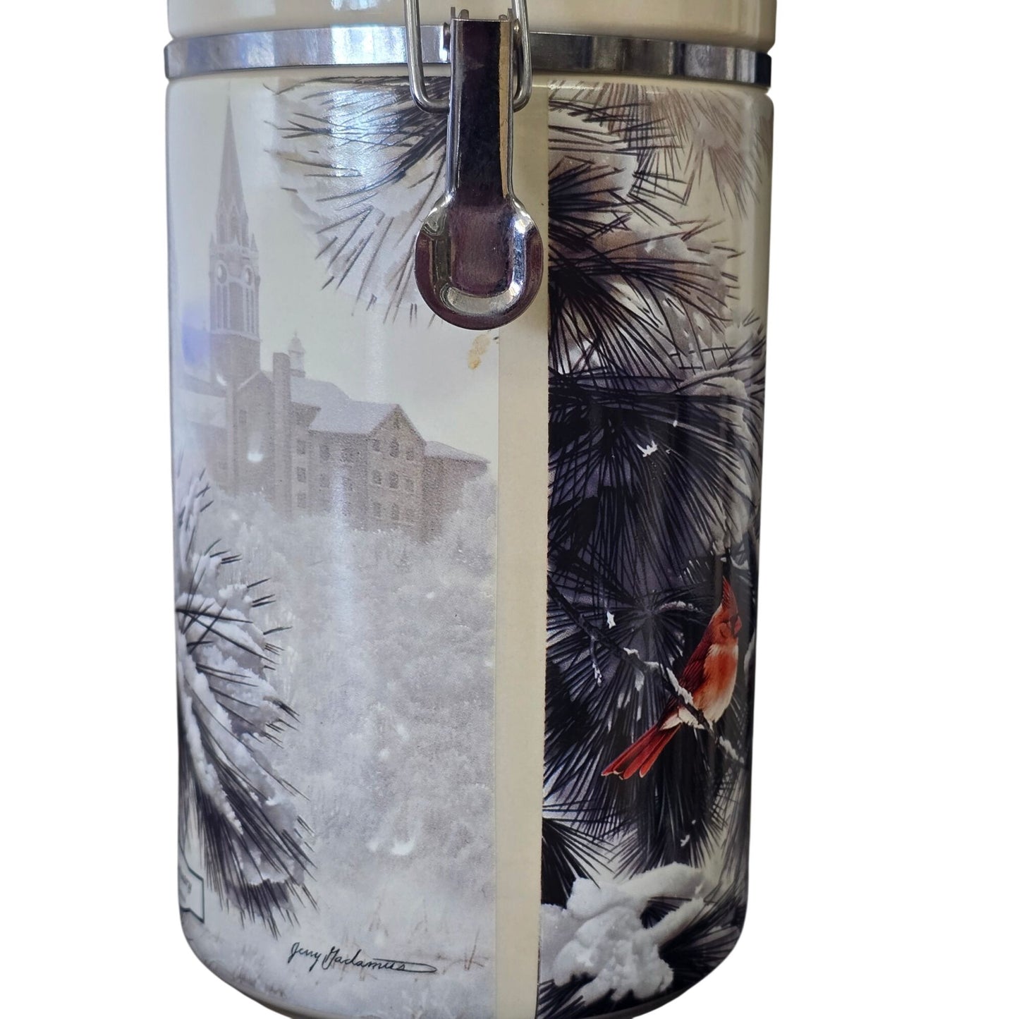 Scarlet Sanctuary Cardinal Ceramic Canister