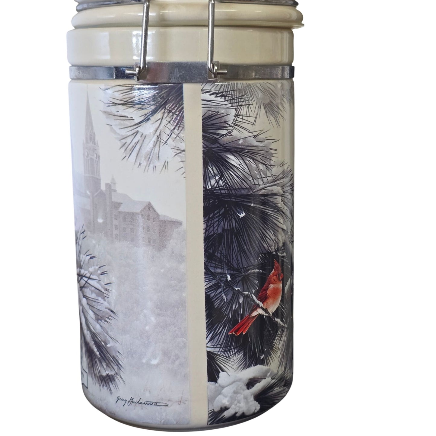 Scarlet Sanctuary Cardinal Ceramic Canister