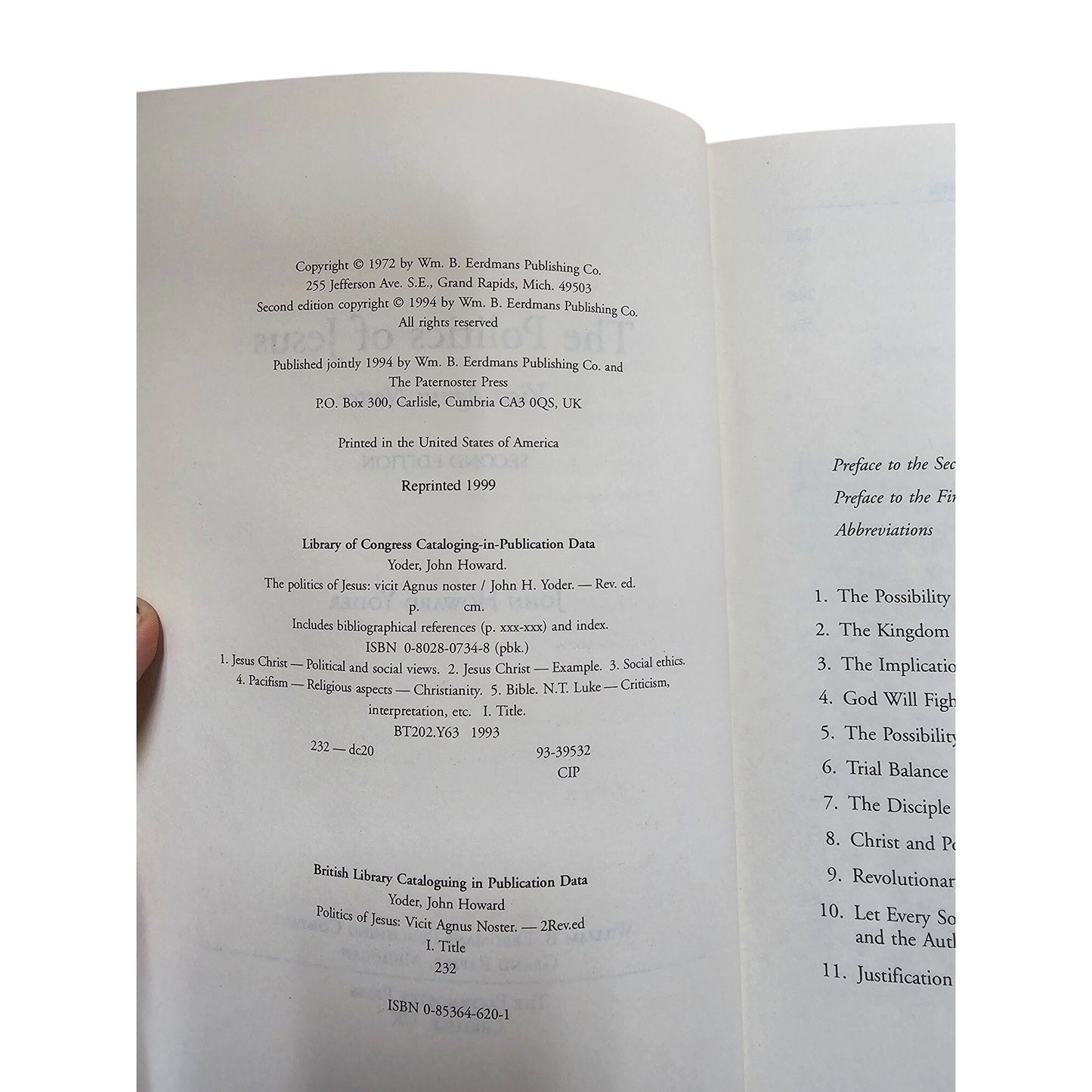 The Politics Of Jesus By John Howard Yoder Paperback