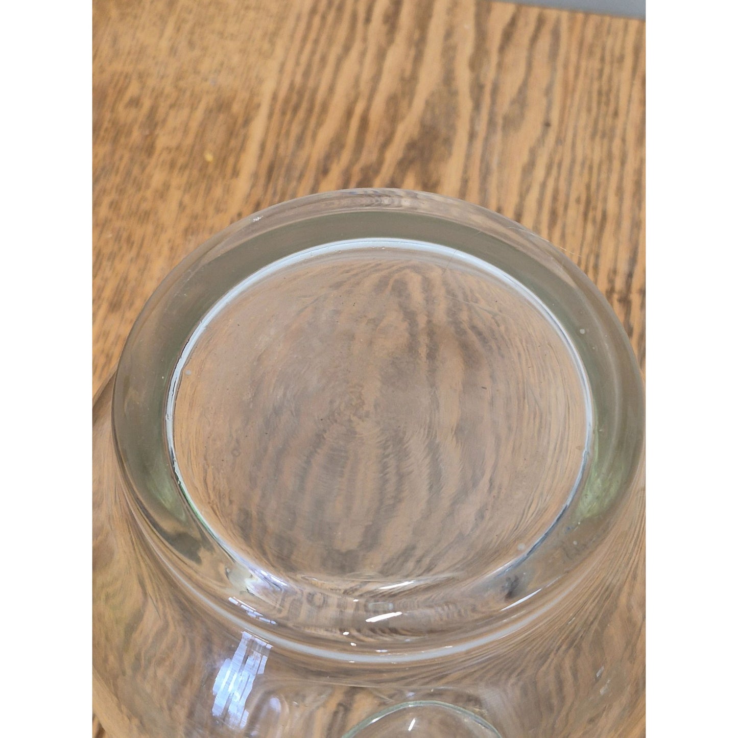 Vintage Clear Etched Glass Pitcher With Floral Design