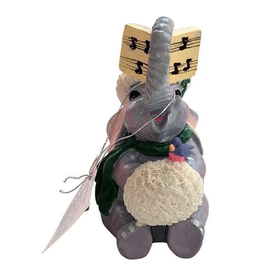 Lucky Phants #1052 - 1995 Elephant Figurine Music Sheet Ornament