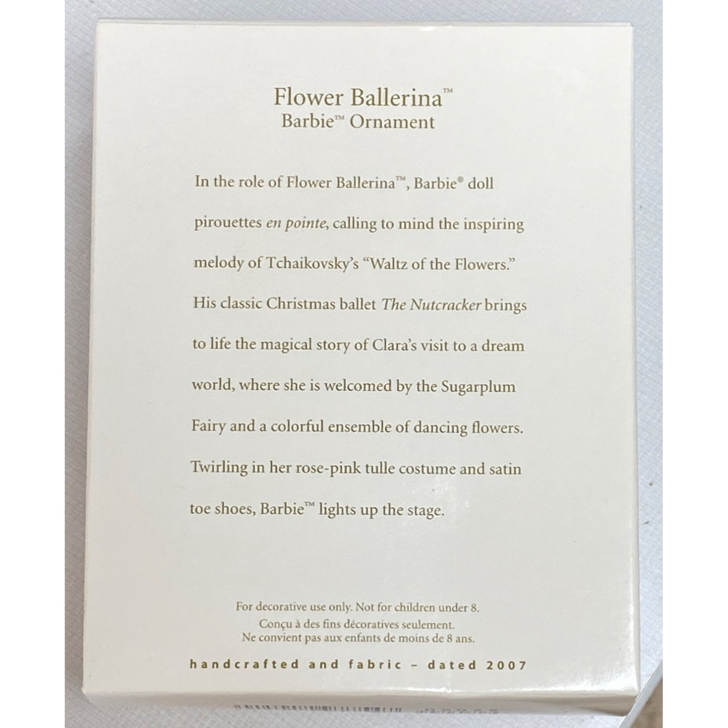 Hallmark Keepsake 2007 Barbie Flower Ballerina Ornament