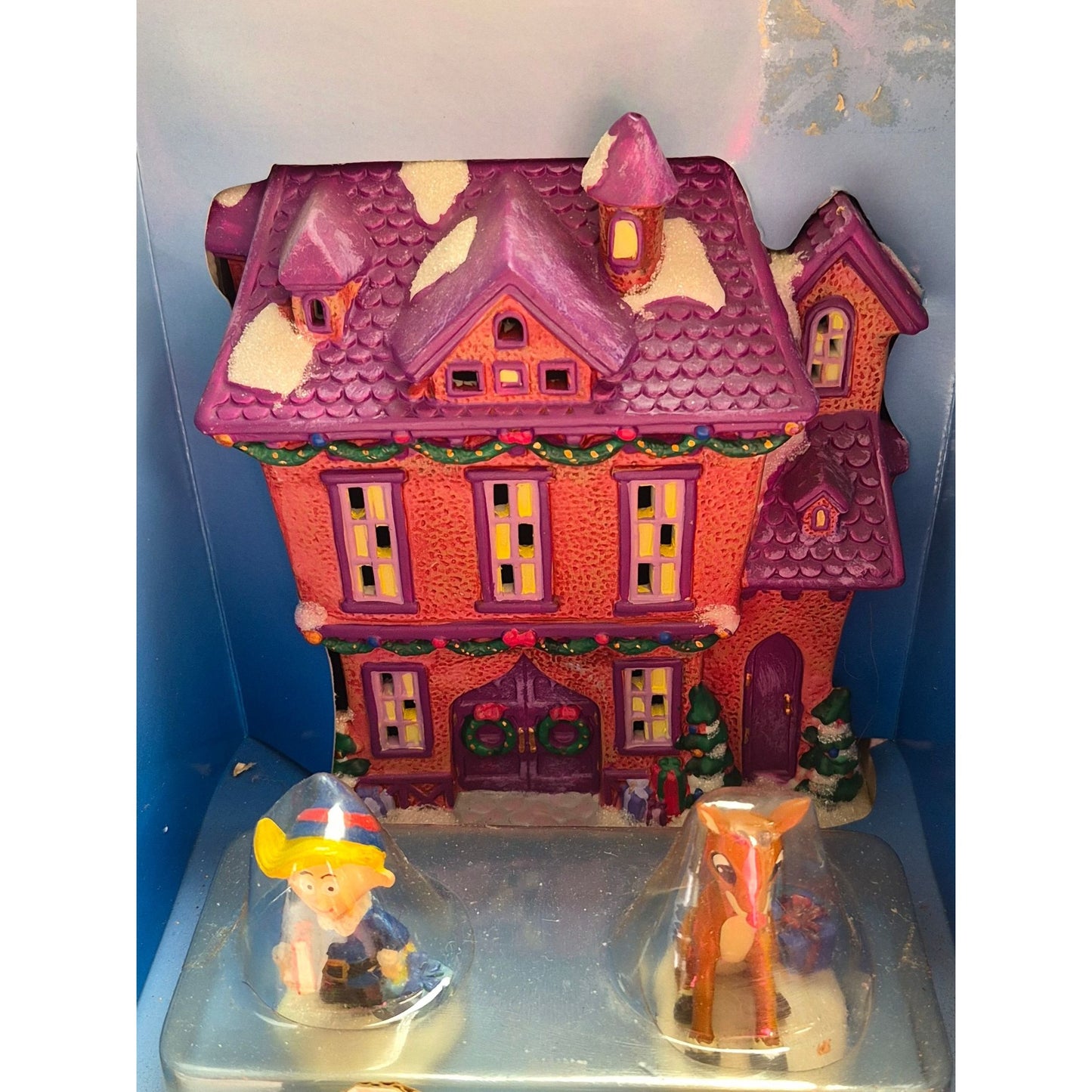 2005 Brass Key Rudolph Red Nosed Reindeer Porcelain Collectible Village House