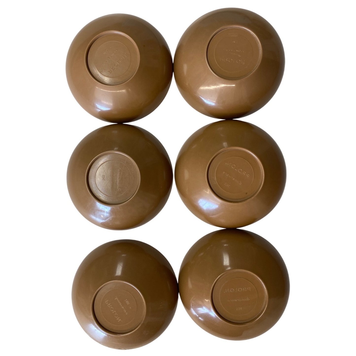 Set Of 6 Prolon Vintage Brown e Bowls