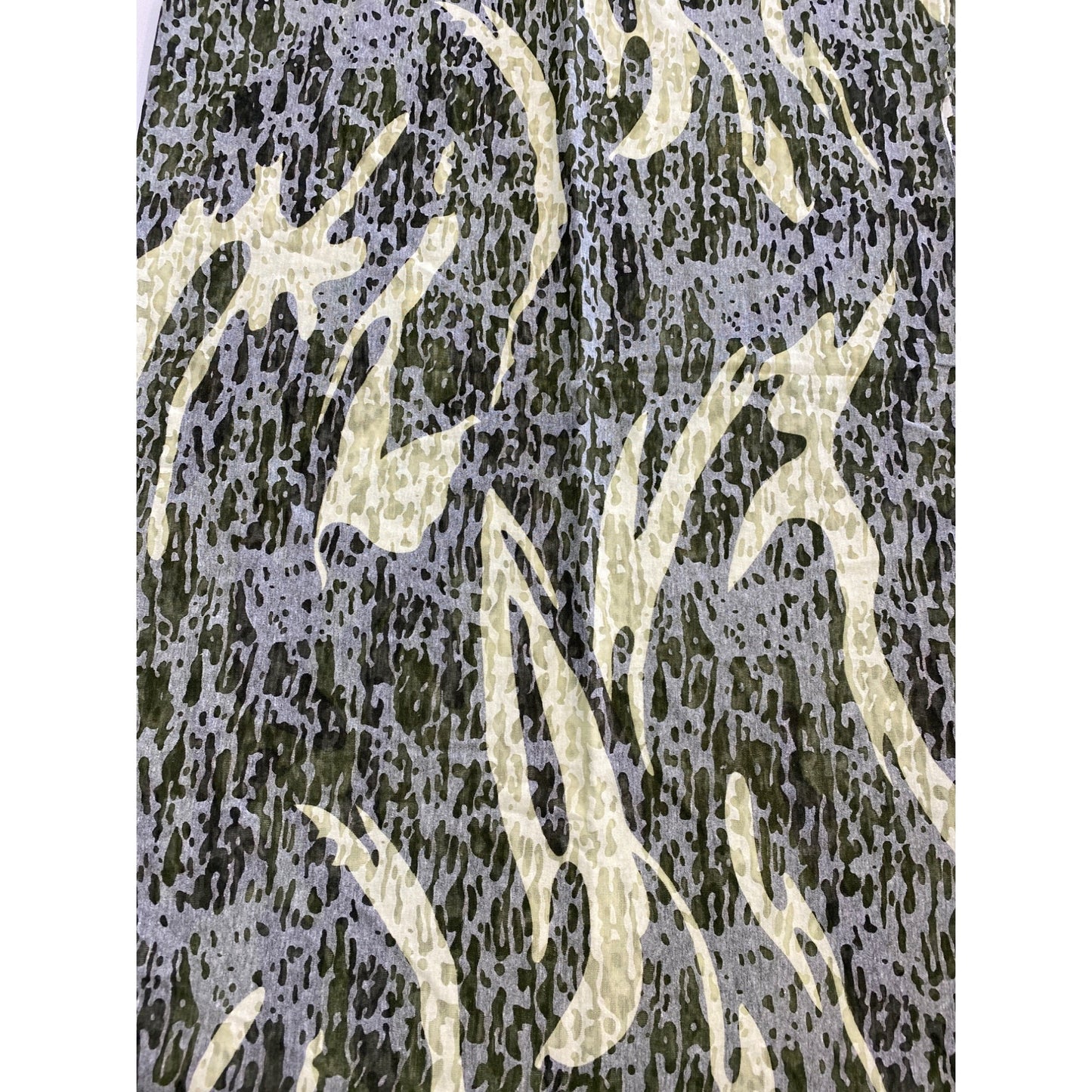 Green & Grey Camouflage Pattern Fabric 60" W x 37" L