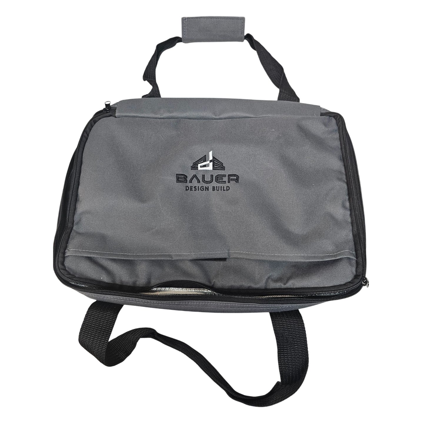 Bauer Design Build Gray Koozie Insulated Cake Pan Bag Dual Zipper & Handle Durable Cooler Tote